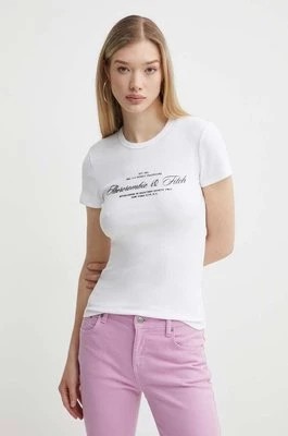 Zdjęcie produktu Abercrombie & Fitch t-shirt damski kolor beżowy