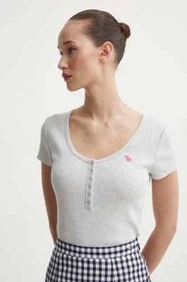 Zdjęcie produktu Abercrombie & Fitch t-shirt damski kolor szary