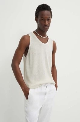 Zdjęcie produktu Abercrombie & Fitch t-shirt męski kolor beżowy