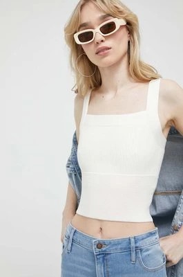 Zdjęcie produktu Abercrombie & Fitch top damski kolor biały