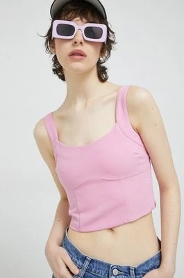 Zdjęcie produktu Abercrombie & Fitch top damski kolor różowy
