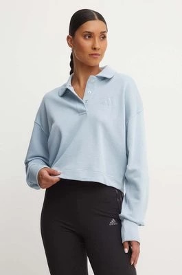 Zdjęcie produktu adidas bluza bawełniana All SZN damska kolor niebieski gładka IY6793