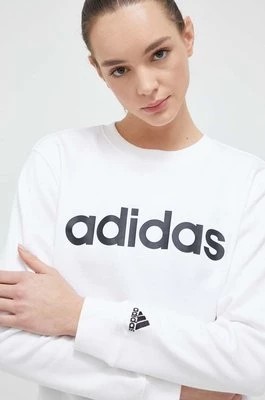 Zdjęcie produktu adidas bluza bawełniana damska kolor biały z nadrukiem IC6879