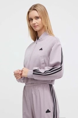 Zdjęcie produktu adidas bluza damska kolor fioletowy gładka IS3652