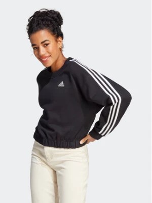 Zdjęcie produktu adidas Bluza Essentials 3-Stripes Crop Sweatshirt HR4926 Czarny Loose Fit