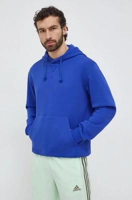 Zdjęcie produktu adidas bluza męska kolor niebieski z kapturem gładka IX3950