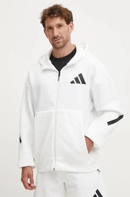 Zdjęcie produktu adidas bluza ZNE męska kolor biały z kapturem z aplikacją JF2443