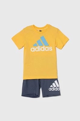 Zdjęcie produktu adidas komplet bawełniany dziecięcy kolor żółty