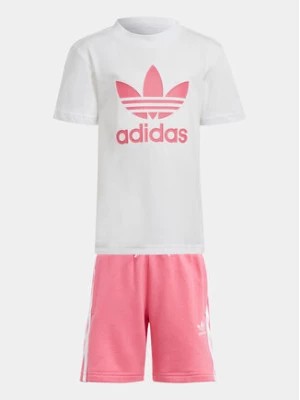 Zdjęcie produktu adidas Komplet t-shirt i spodenki adicolor IR6932 Różowy Regular Fit