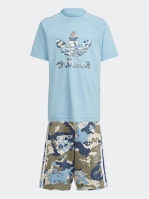 Zdjęcie produktu adidas Komplet t-shirt i spodenki Camo IR7810 Niebieski Regular Fit