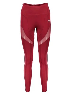 Zdjęcie produktu adidas Legginsy sportowe "Adicolor Trefoil" w kolorze czerwonym rozmiar: 34