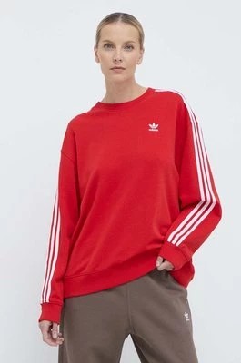 Zdjęcie produktu adidas Originals bluza 3-Stripes Crew OS damska kolor czerwony z aplikacją IN8487