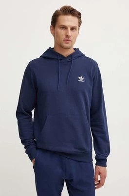 Zdjęcie produktu adidas Originals bluza bawełniana męska kolor granatowy z kapturem z aplikacją IX7668