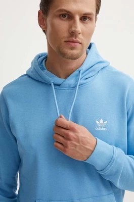 Zdjęcie produktu adidas Originals bluza bawełniana męska kolor niebieski z kapturem z aplikacją IX7672