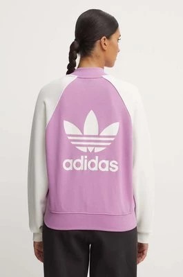 Zdjęcie produktu adidas Originals bluza damska kolor fioletowy wzorzysta IZ2833
