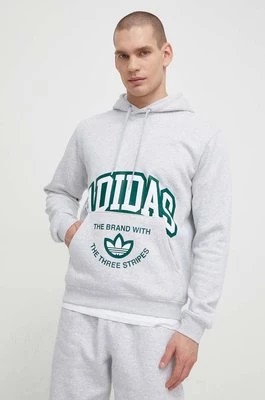 Zdjęcie produktu adidas Originals bluza męska kolor szary z kapturem z nadrukiem IS2928