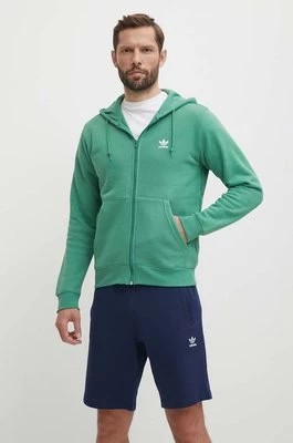 Zdjęcie produktu adidas Originals bluza męska kolor zielony z kapturem gładka IR7841