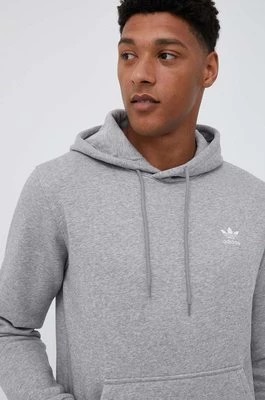 Zdjęcie produktu adidas Originals bluza Trefoil Essentials Hoodie męska kolor szary z kapturem melanżowa IM4525