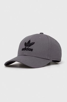 Zdjęcie produktu adidas Originals czapka z daszkiem bawełniana kolor szary z aplikacją IL4844