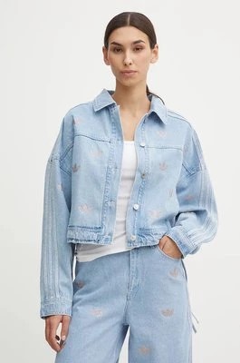 Zdjęcie produktu adidas Originals kurtka jeansowa Femme Galore Denim Rhinestone Jacket damska kolor niebieski przejściowa JN3021