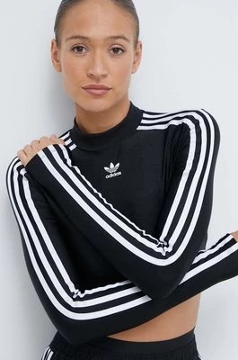 Zdjęcie produktu adidas Originals longsleeve 3-Stripes damski kolor czarny IU2428