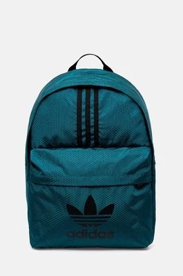 Zdjęcie produktu adidas Originals plecak Adicolor damski kolor turkusowy duży z nadrukiem JE1618