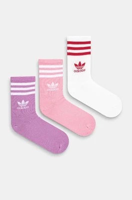 Zdjęcie produktu adidas Originals skarpetki 3-pack damskie kolor różowy IX7510