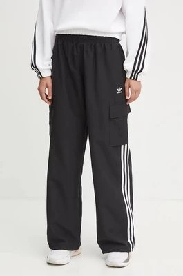 Zdjęcie produktu adidas Originals spodnie damskie kolor czarny fason cargo high waist JF1292