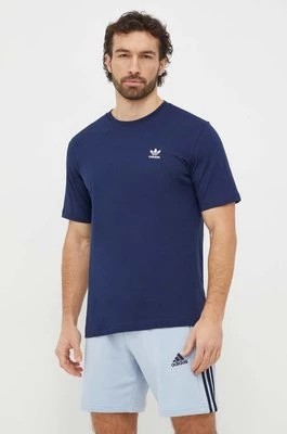 Zdjęcie produktu adidas Originals t-shirt bawełniany Essential Tee męski kolor granatowy z aplikacją IR9693