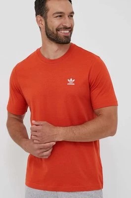 Zdjęcie produktu adidas Originals t-shirt bawełniany kolor pomarańczowy gładki