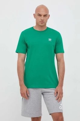 Zdjęcie produktu adidas Originals t-shirt bawełniany kolor zielony z aplikacją