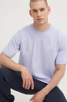 Zdjęcie produktu adidas Originals t-shirt bawełniany męski kolor fioletowy gładki IR9696