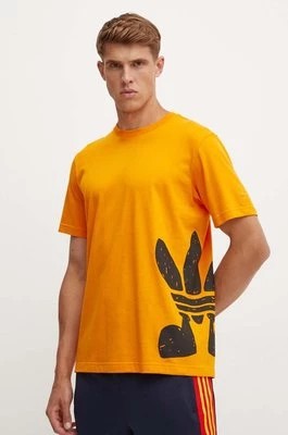 Zdjęcie produktu adidas Originals t-shirt bawełniany męski kolor pomarańczowy z nadrukiem IX6749