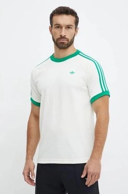 Zdjęcie produktu adidas Originals t-shirt Cali Tee męski kolor beżowy wzorzysty JN5965