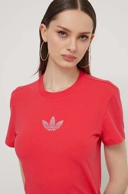 Zdjęcie produktu adidas Originals t-shirt damski kolor czerwony IS4596