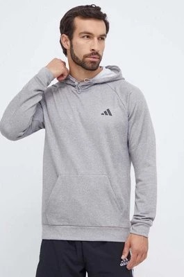 Zdjęcie produktu adidas Performance bluza treningowa kolor szary z kapturem melanżowa