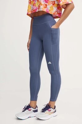 Zdjęcie produktu adidas Performance legginsy do biegania Own The Run kolor niebieski z nadrukiem IX2859