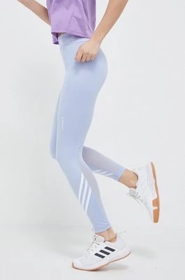 Zdjęcie produktu adidas Performance legginsy treningowe Techfit 3-Stripes kolor niebieski z nadrukiem