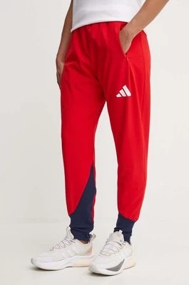 Zdjęcie produktu adidas Performance spodnie dresowe Olympic kolor czerwony wzorzyste JF6669