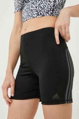 Zdjęcie produktu adidas Performance szorty do biegania Run Icons damskie kolor czarny z nadrukiem high waist