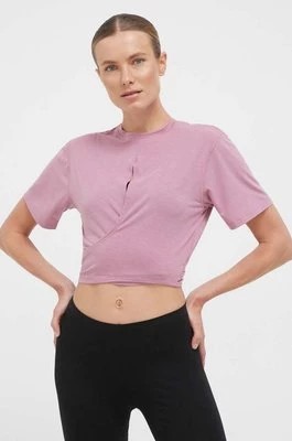 Zdjęcie produktu adidas Performance t-shirt do jogi Studio kolor różowy