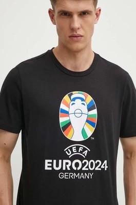 Zdjęcie produktu adidas Performance t-shirt Euro 2024 męski kolor czarny z nadrukiem IT9291