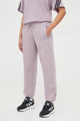Zdjęcie produktu adidas spodnie dresowe kolor fioletowy gładkie IW1283