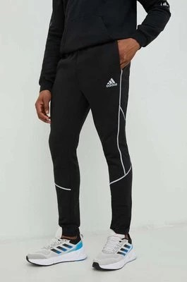 Zdjęcie produktu adidas spodnie dresowe męskie kolor czarny z aplikacją