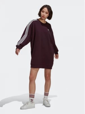 Zdjęcie produktu adidas Sukienka dzianinowa adicolor HM4689 Bordowy Relaxed Fit