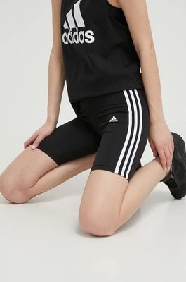 Zdjęcie produktu adidas Szorty damskie kolor czarny z aplikacją high waist GR3866