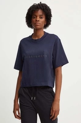 Zdjęcie produktu adidas t-shirt bawełniany All SZN damski kolor granatowy IW1061