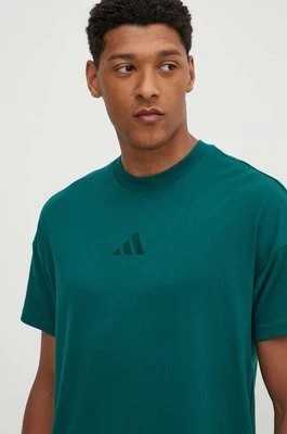 Zdjęcie produktu adidas t-shirt bawełniany All SZN męski kolor zielony gładki IY4143