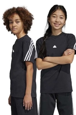 Zdjęcie produktu adidas t-shirt bawełniany dziecięcy U FI 3S kolor czarny z aplikacją
