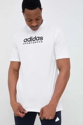 Zdjęcie produktu adidas t-shirt bawełniany kolor biały wzorzysty